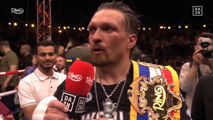 Usyk reveals heartbreaking text from daughter in bomb shelter before Verhoeven fight