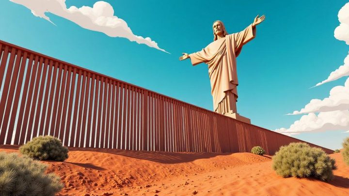 Catholic diocese tries to stop Trump’s border wall that ‘desecrates’ 29-foot tall Jesus statue