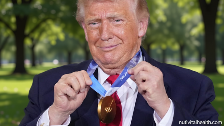 ‘I am keeping it’: Donald Trump jokes with Olympic speed skater after wearing his gold medal