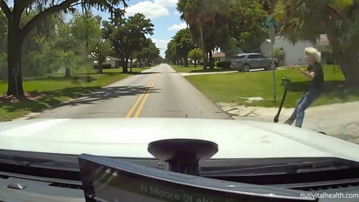 Teen electric scooter rider collides with police vehicle after running stop sign