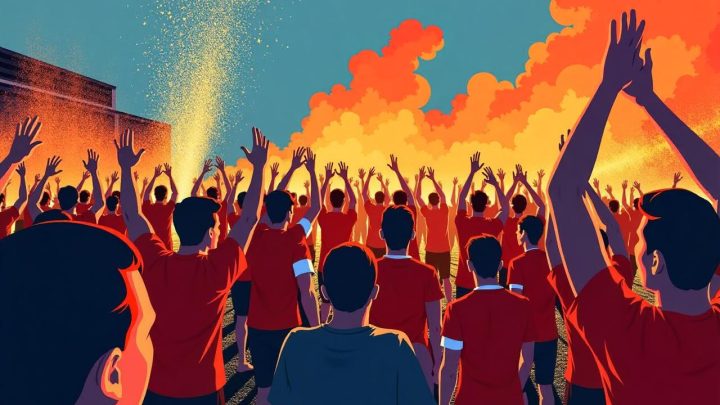 Football fans clash with police in the Hague after Netherlands suffer World Cup heartbreak