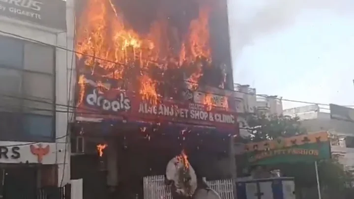 Major fire in coaching centre of India’s Lucknow kills at least eight as students jump to escape building