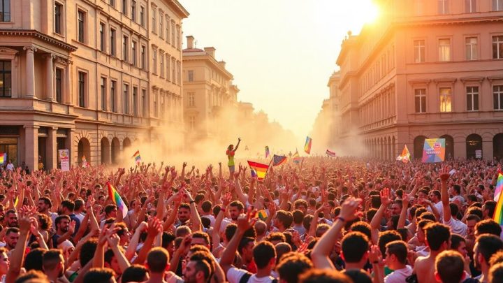 Tens of thousands brave record heatwave to celebrate Budapest Pride after Viktor Orbán’s ousting