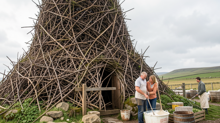 Couple reviving Ayrshire salt-making complete huge new tower of thorns