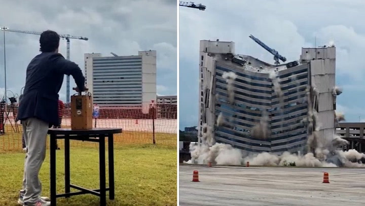 19-story Texas hotel imploded after being closed for new luxury resort