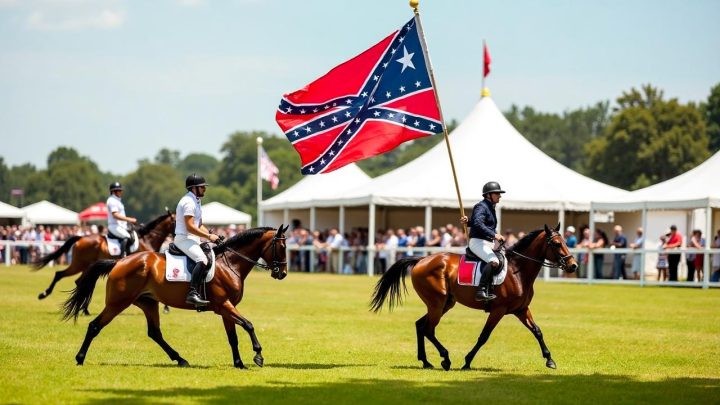 Sandringham royal horse event apologises for flying Confederate flag