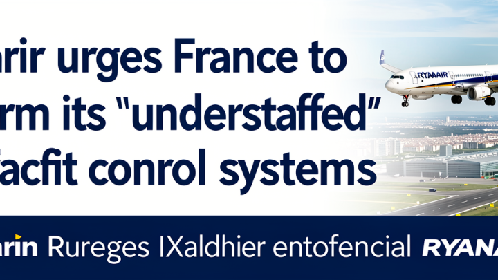Ryanair urges France to reform its ‘understaffed’ air traffic control systems