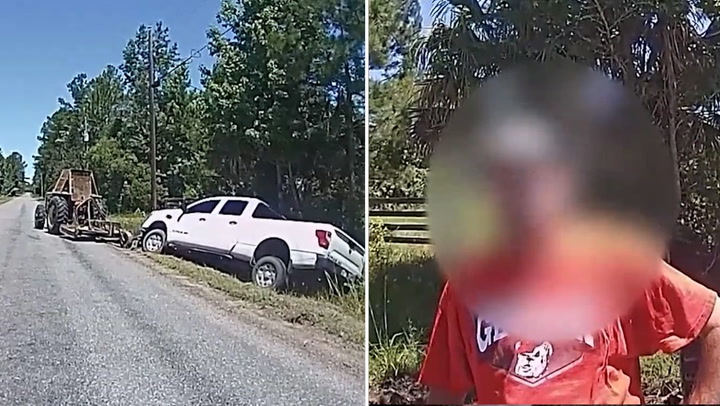 Suspected drink driver busted after returning to scene of the crime in tractor